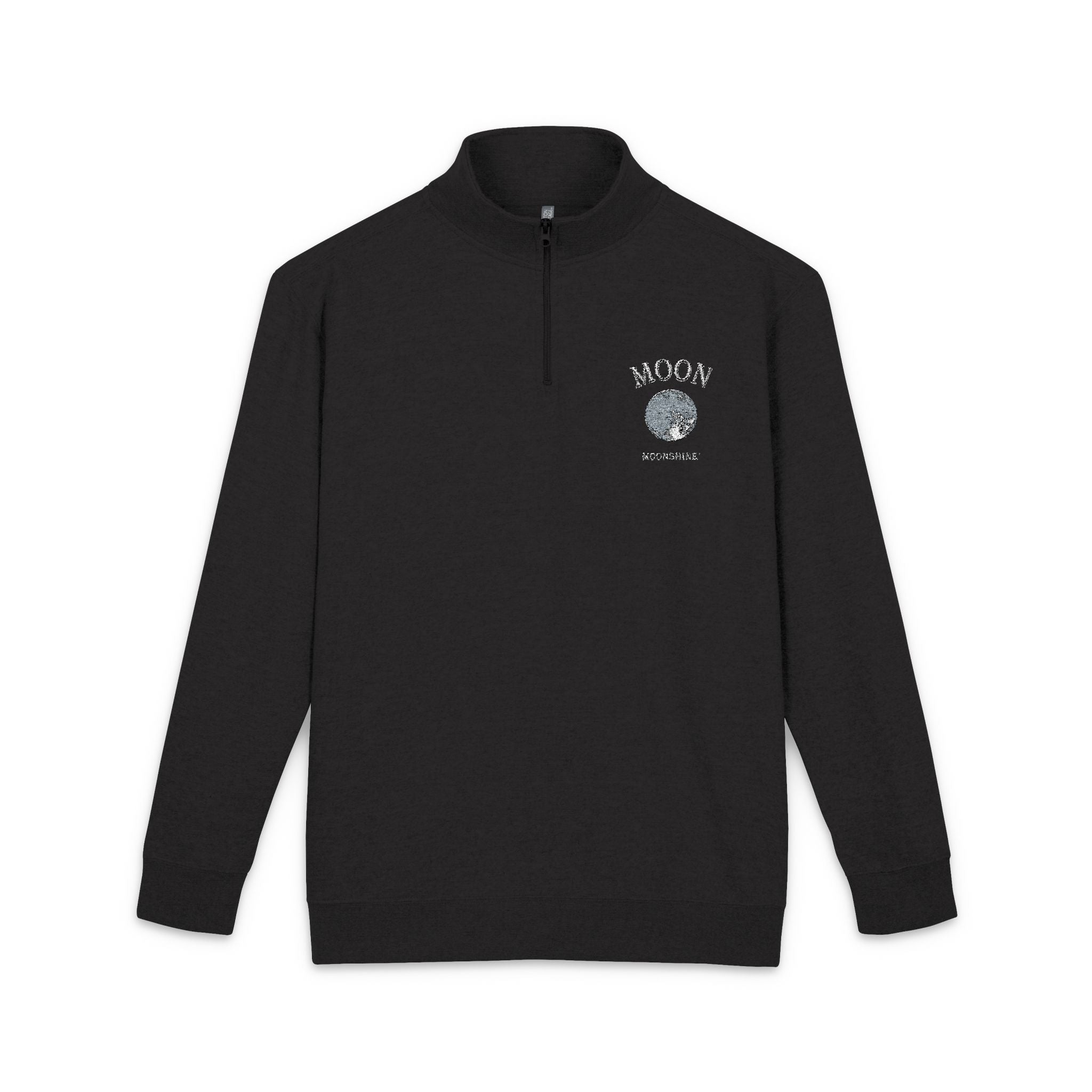 Moon Moonshine Graphic Logo Embroidered Fleece Pullover