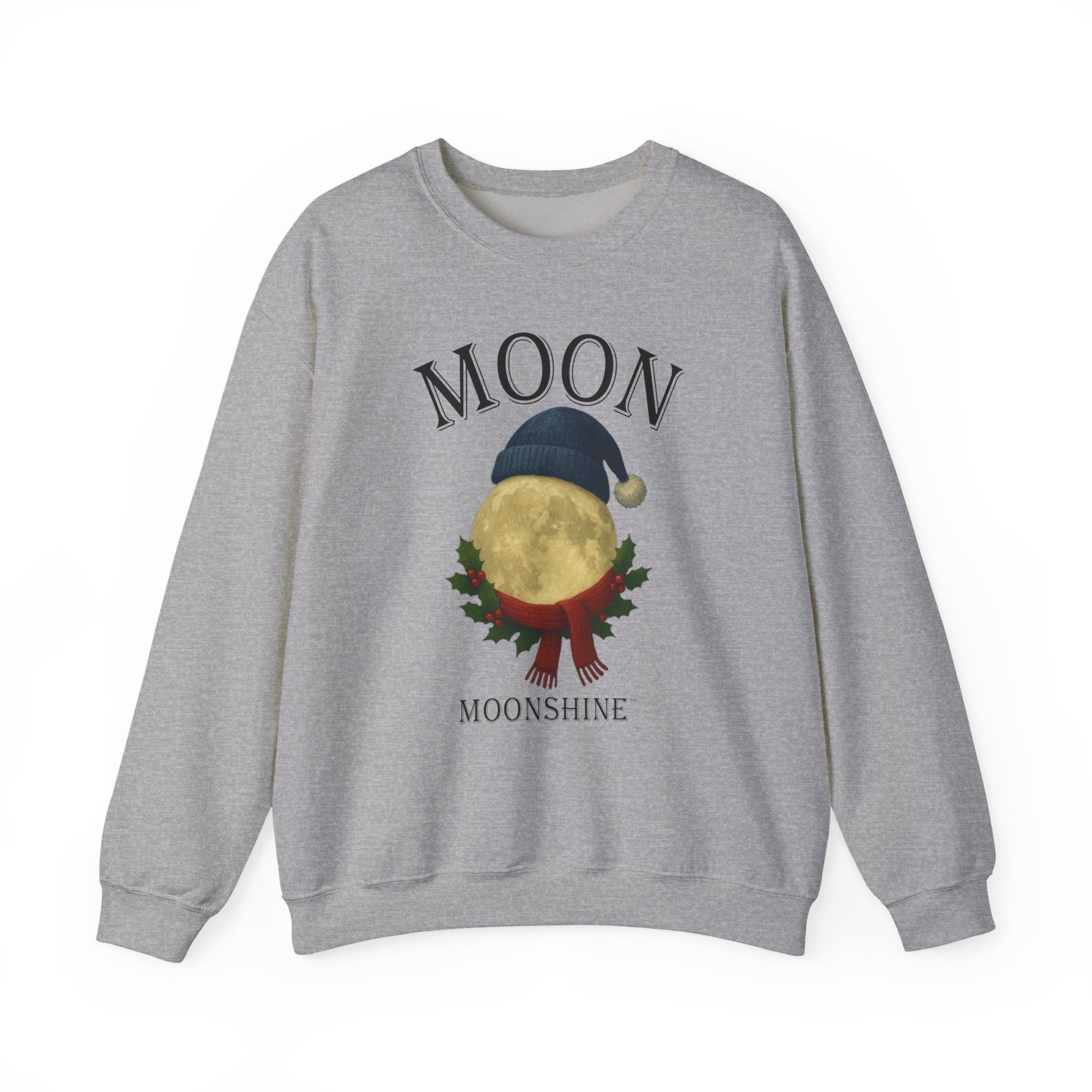Moon Moonshine Christmas Graphic Logo Crewneck