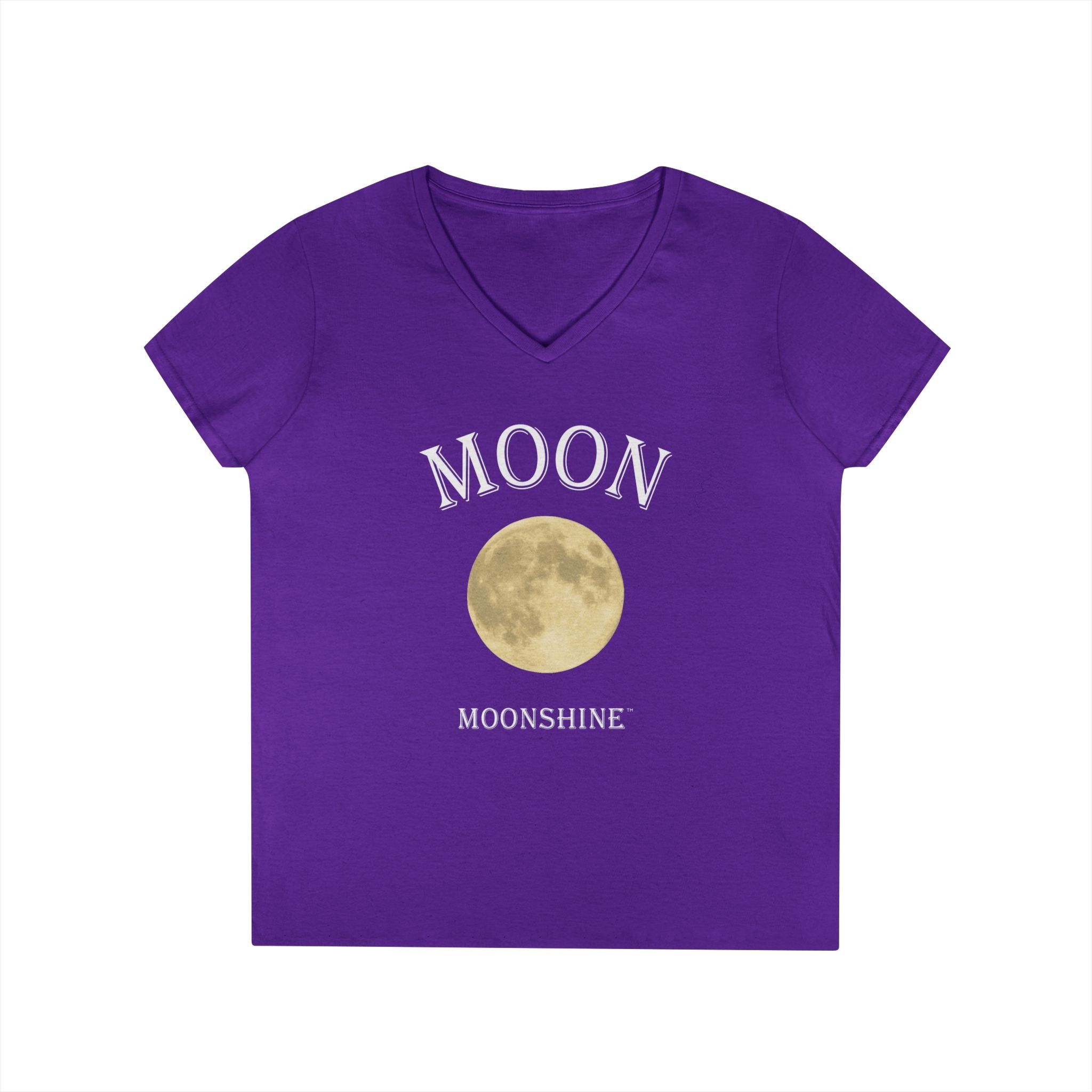 Moon Moonshine Graphic Logo V-Neck T-Shirt