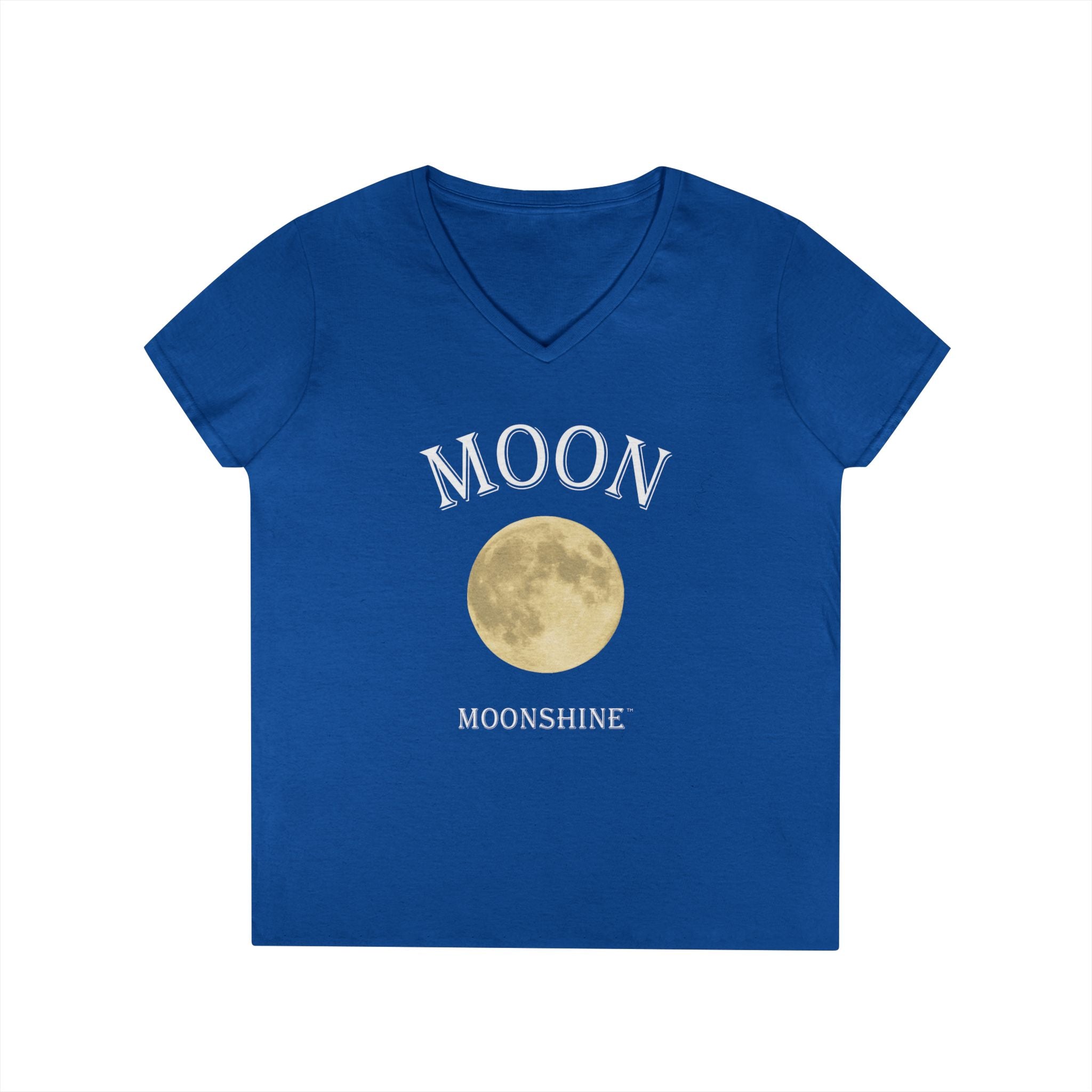 Moon Moonshine Graphic Logo V-Neck T-Shirt