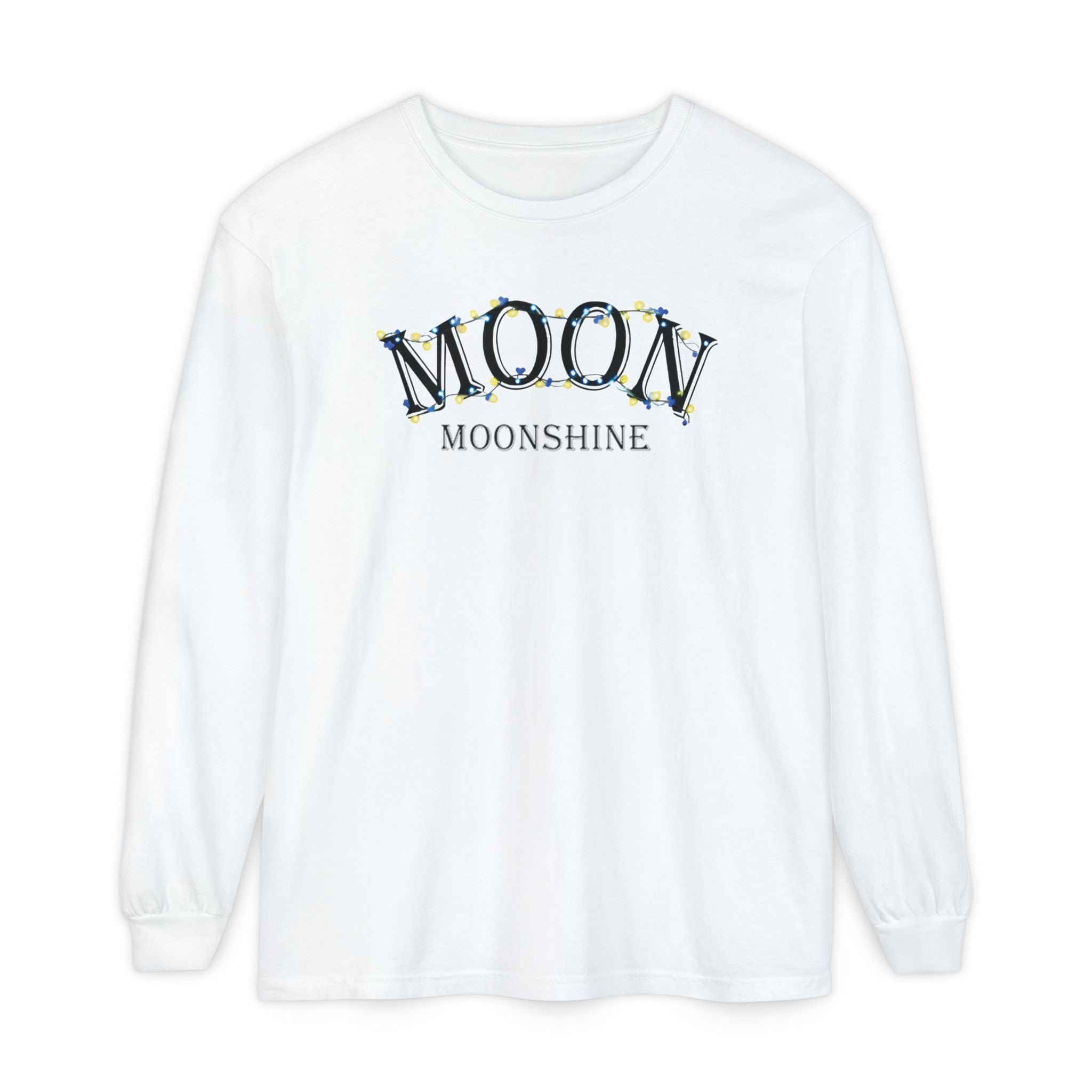 Moon Moonshine Hanukkah Logo Long Sleeve T-Shirt
