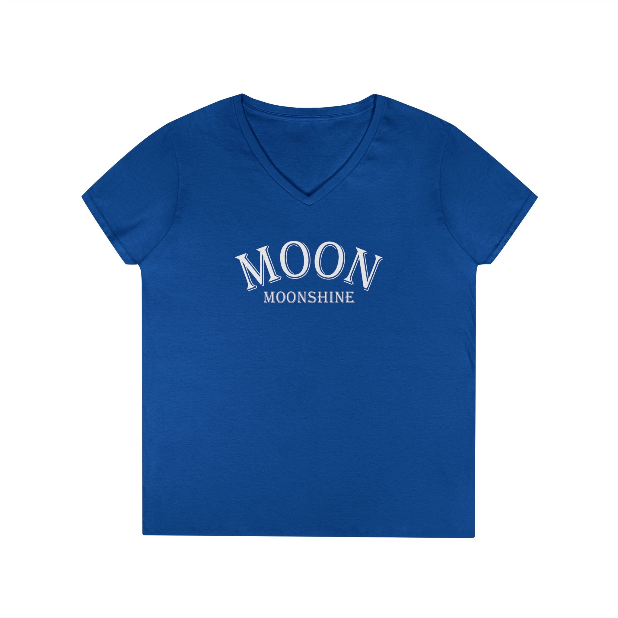 Moon Moonshine Logo V-Neck T-Shirt