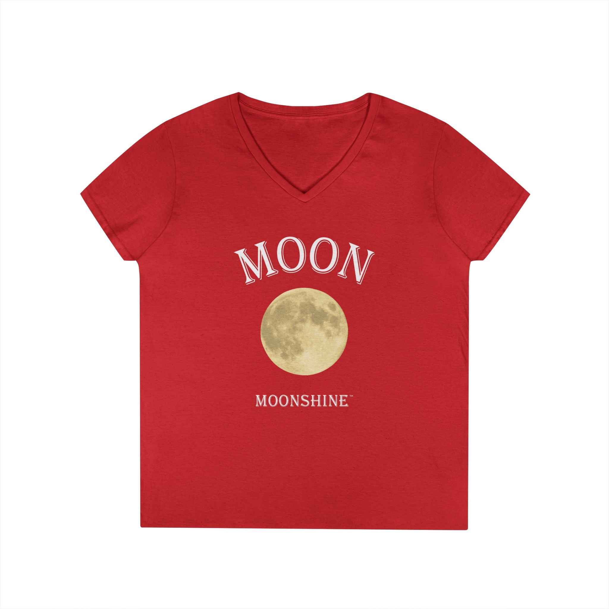 Moon Moonshine Graphic Logo V-Neck T-Shirt
