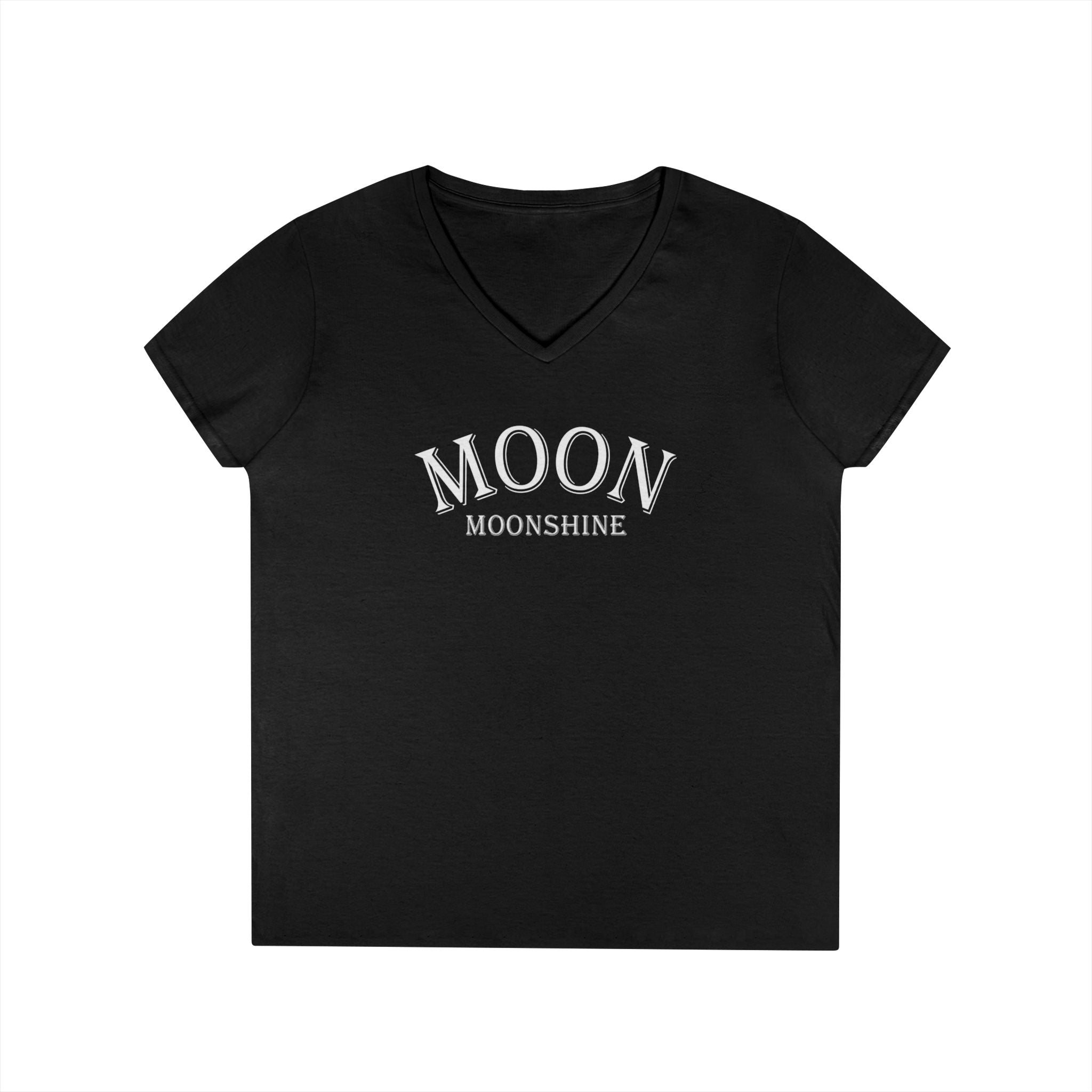 Moon Moonshine Logo V-Neck T-Shirt