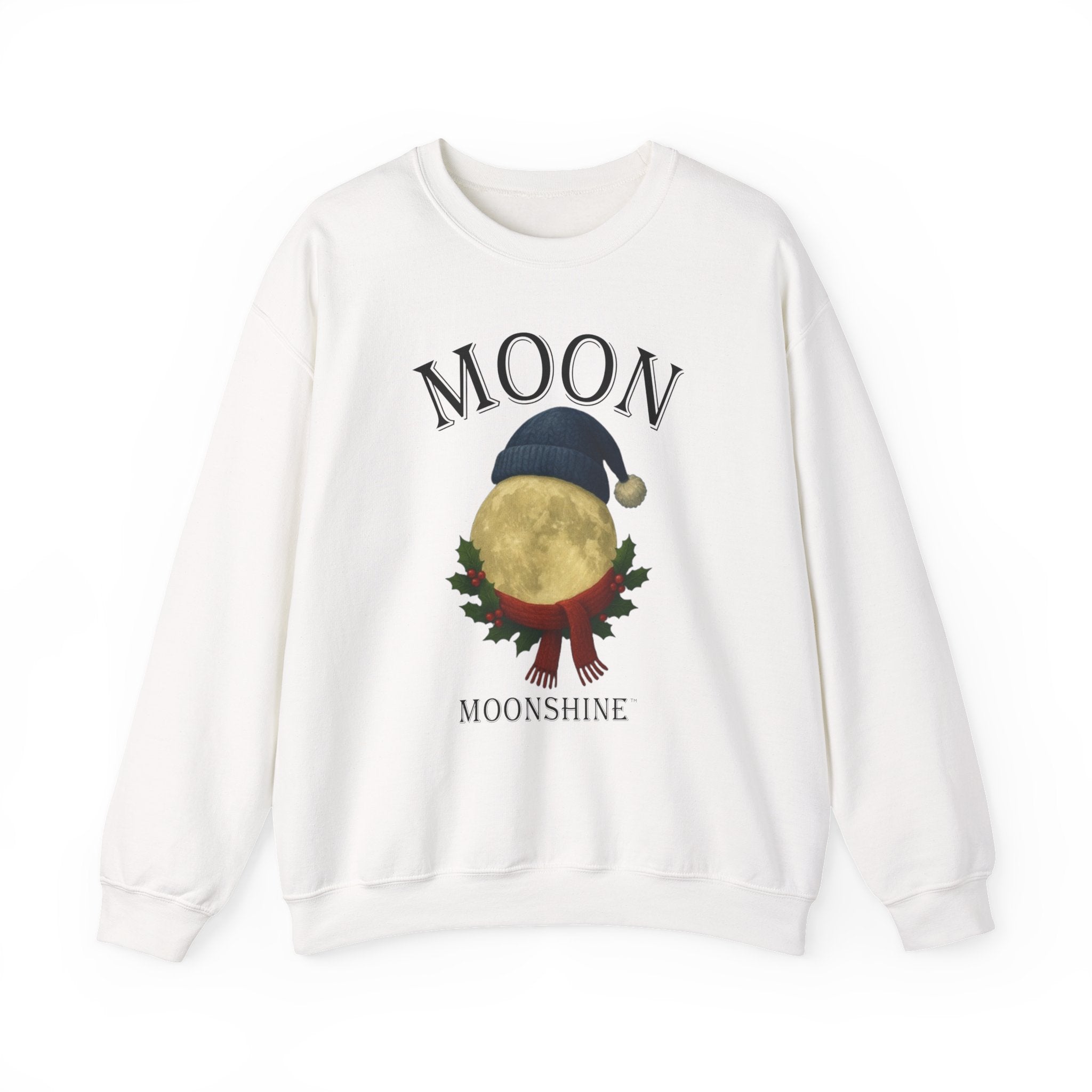 Moon Moonshine Christmas Graphic Logo Crewneck