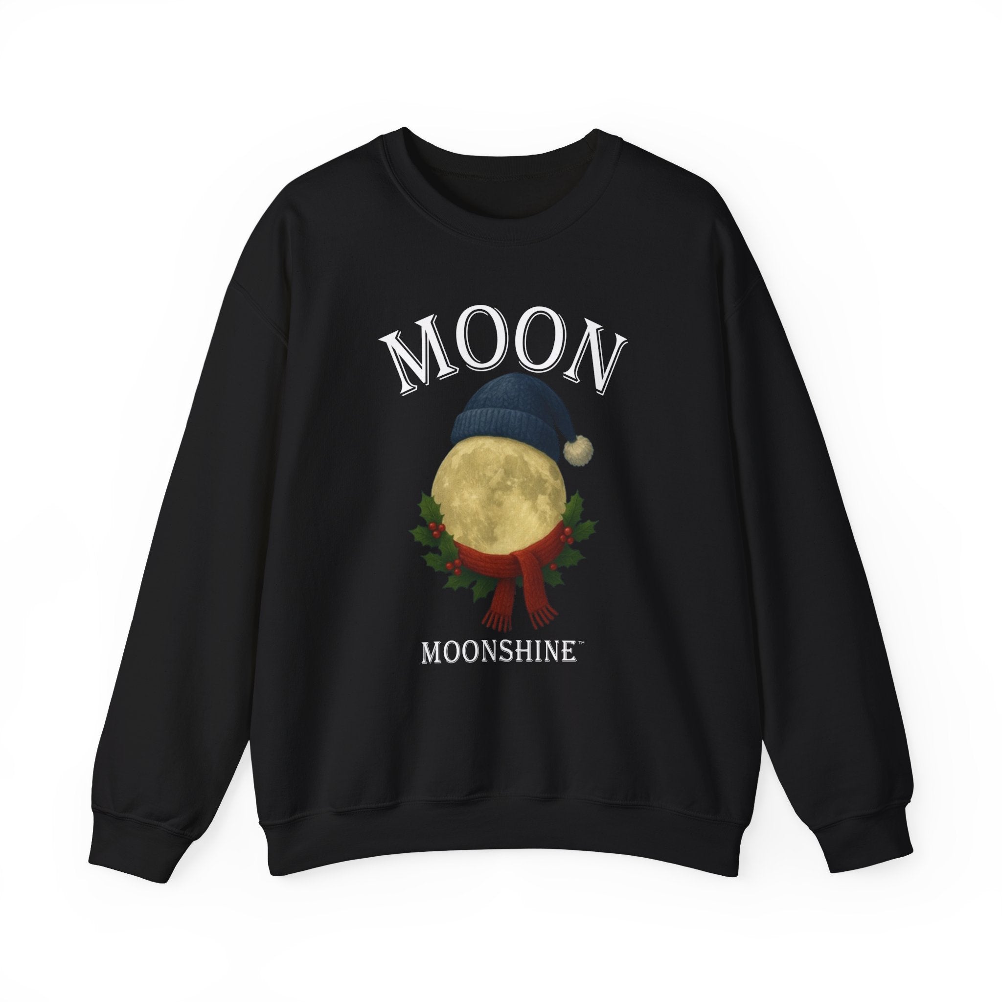 Moon Moonshine Christmas Graphic Logo Crewneck