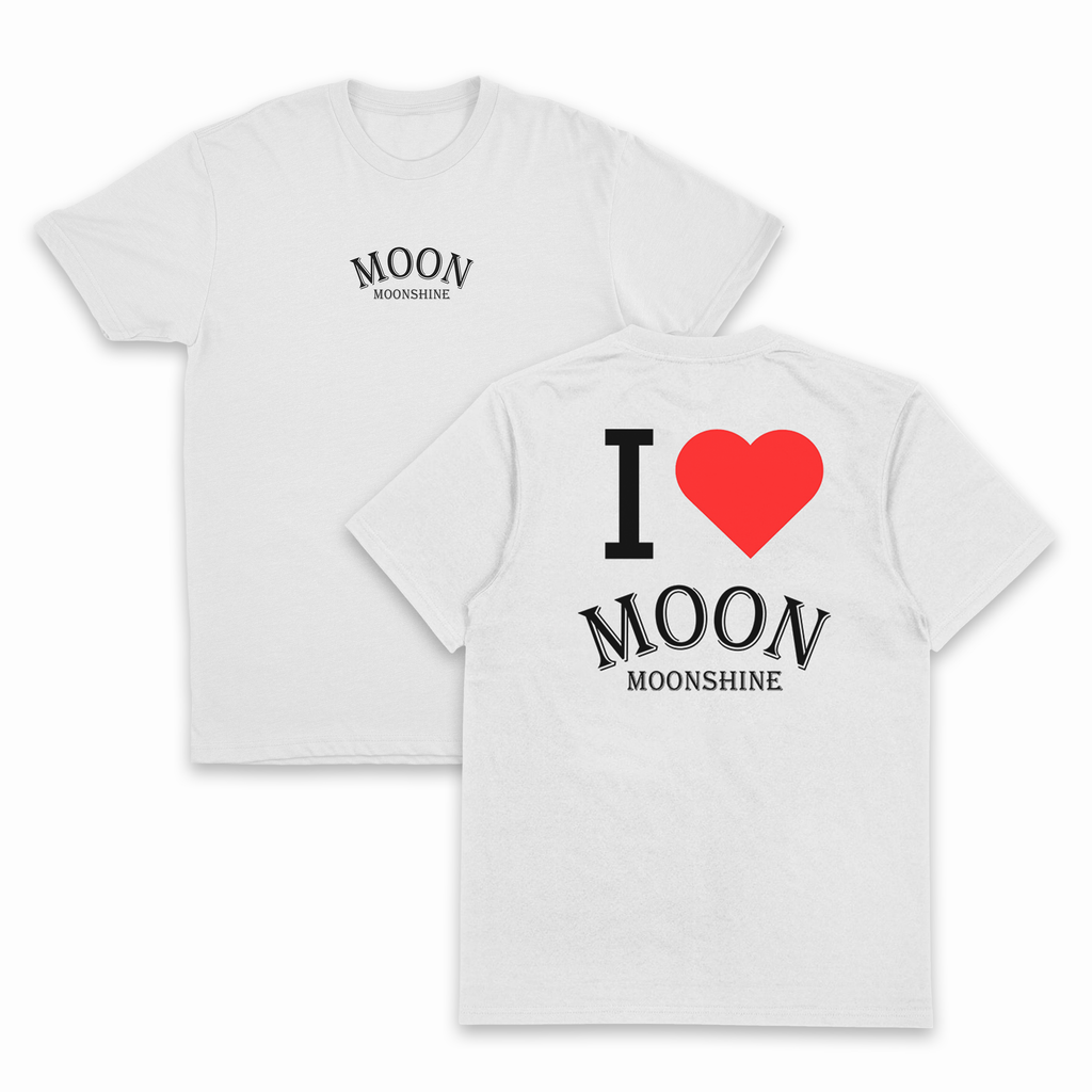 I Heart Moon Moonshine T-Shirt (Backprint)