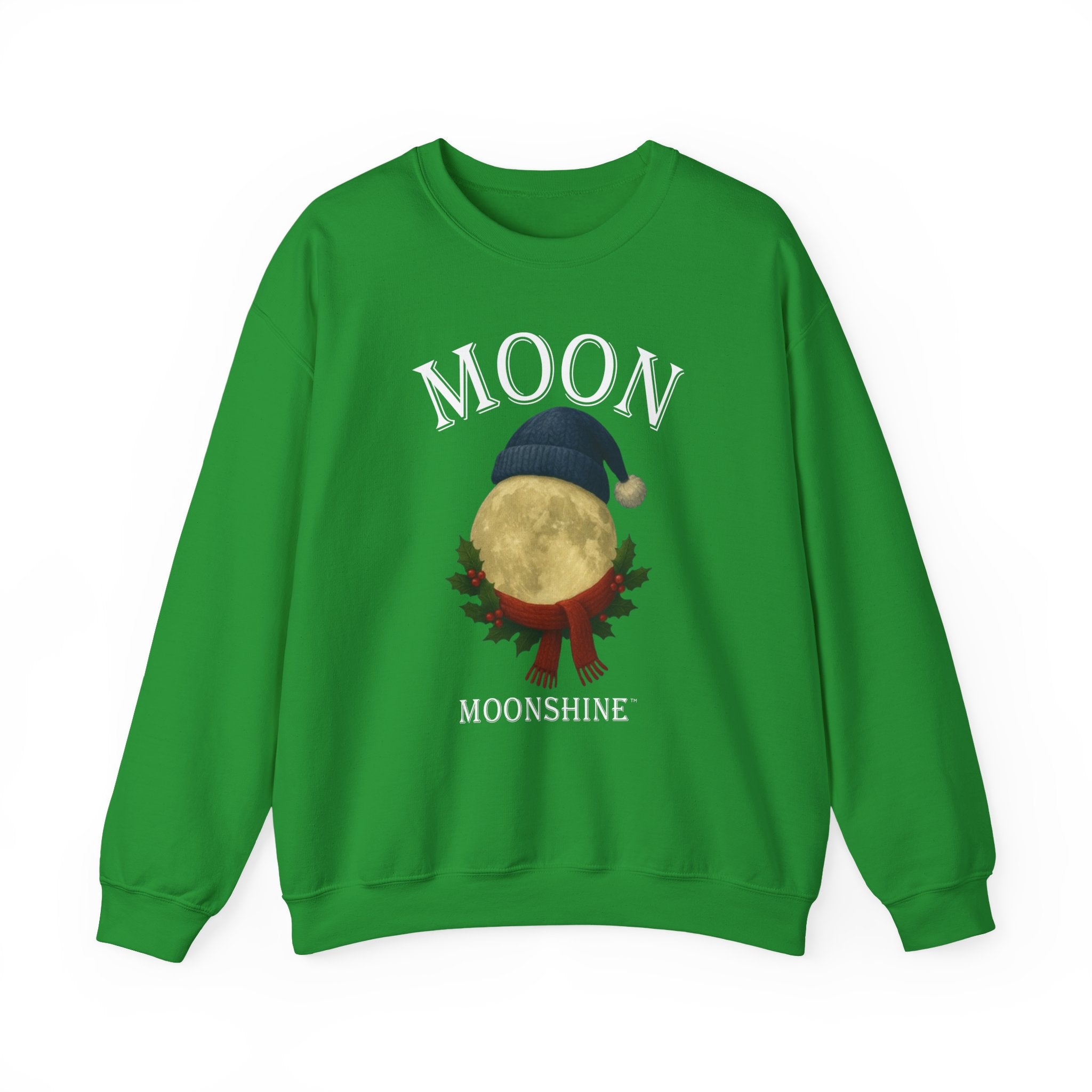 Moon Moonshine Christmas Graphic Logo Crewneck