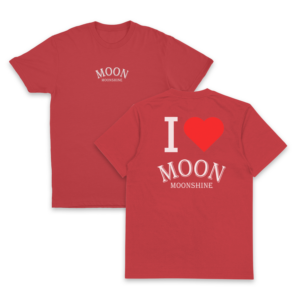 I Heart Moon Moonshine T-Shirt (Backprint)