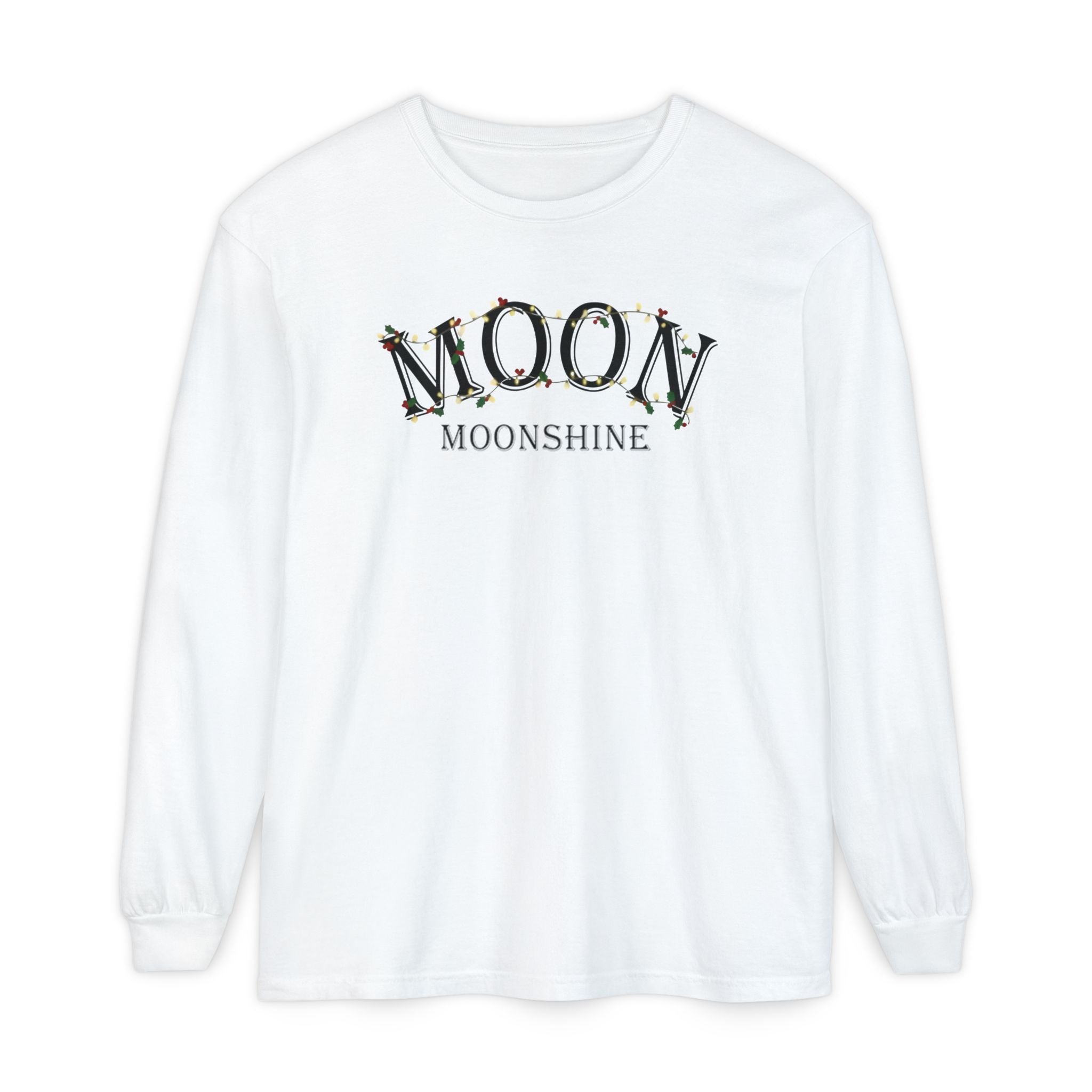 Moon Moonshine Christmas Logo Long Sleeve T-Shirt