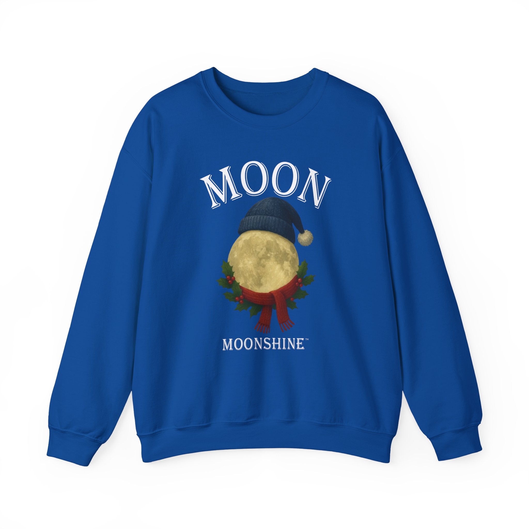 Moon Moonshine Christmas Graphic Logo Crewneck