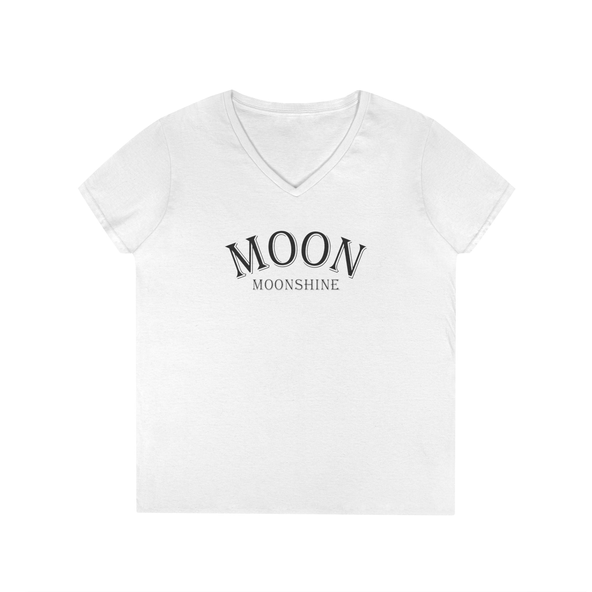 Moon Moonshine Logo V-Neck T-Shirt
