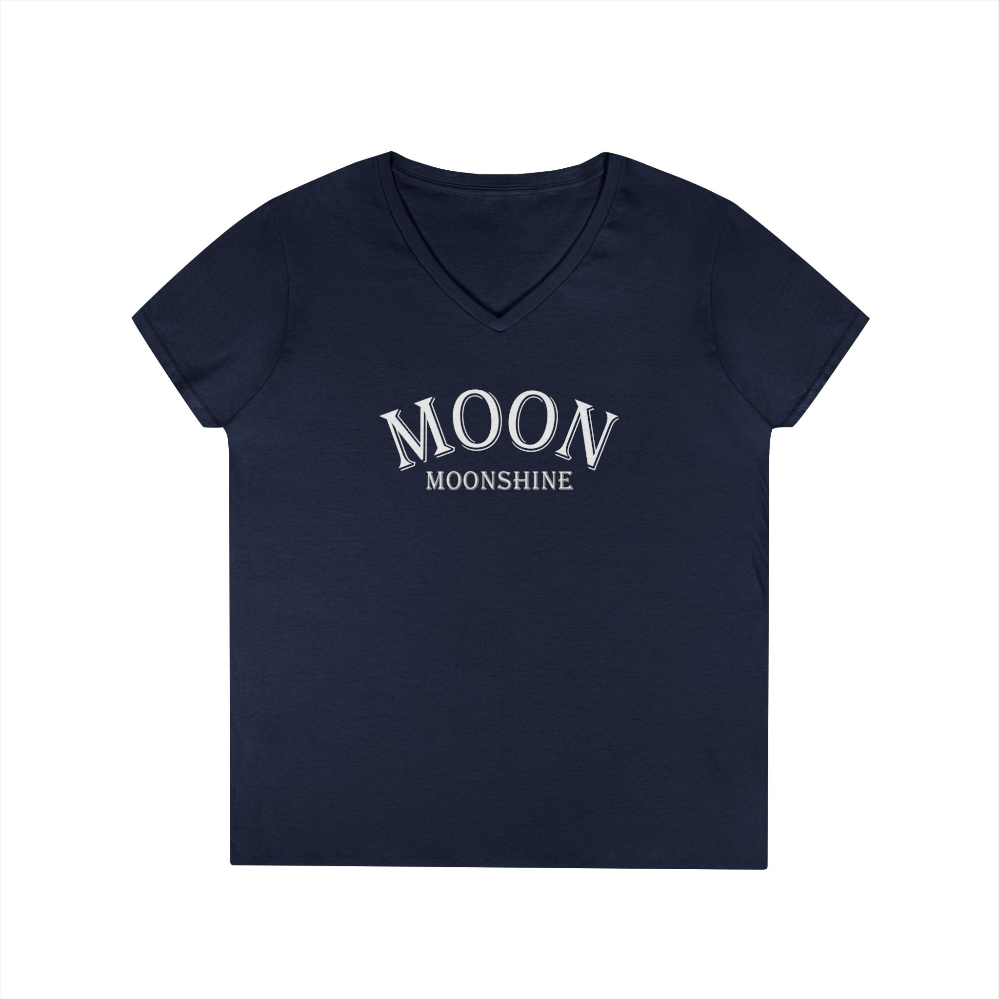 Moon Moonshine Logo V-Neck T-Shirt