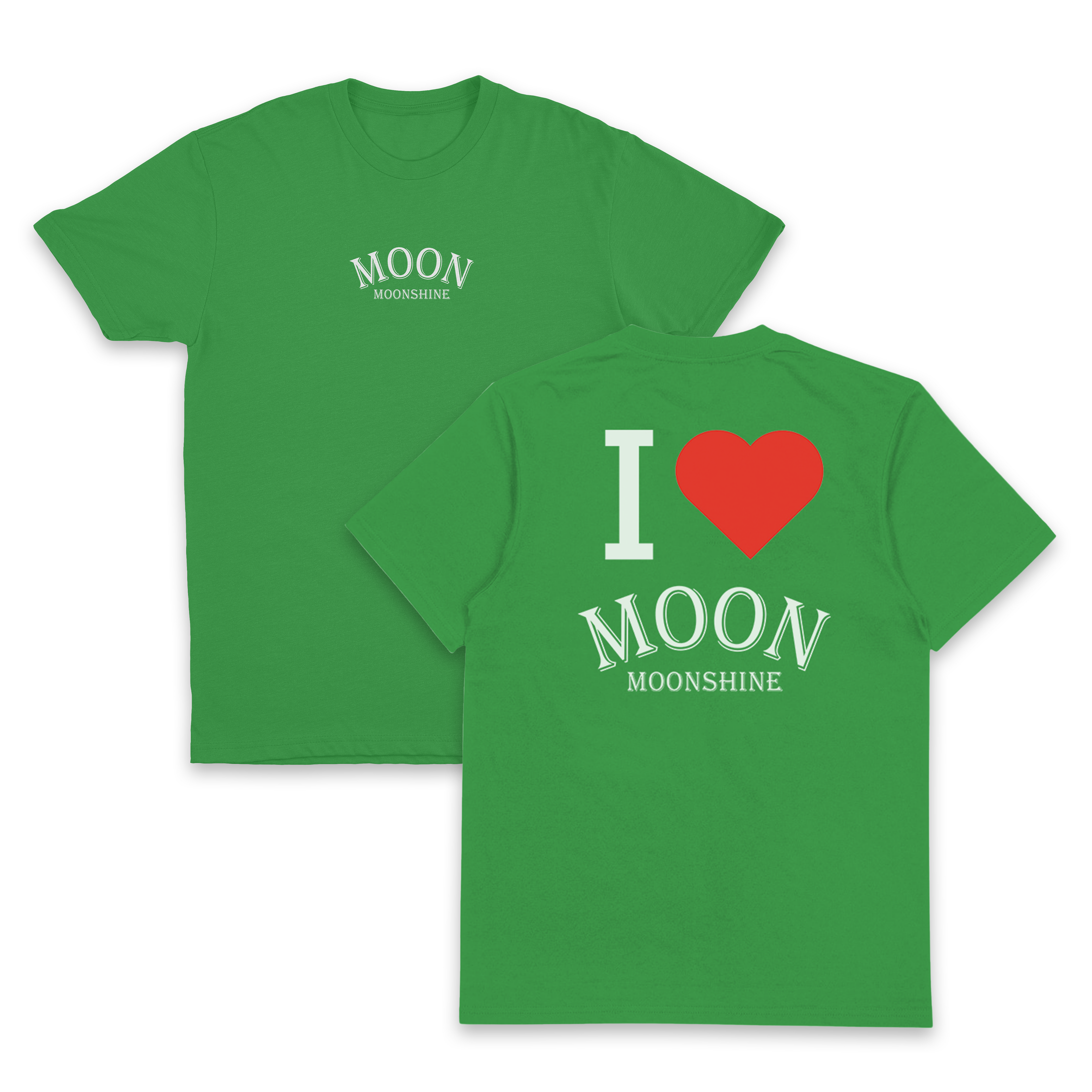 I Heart Moon Moonshine T-Shirt (Backprint)