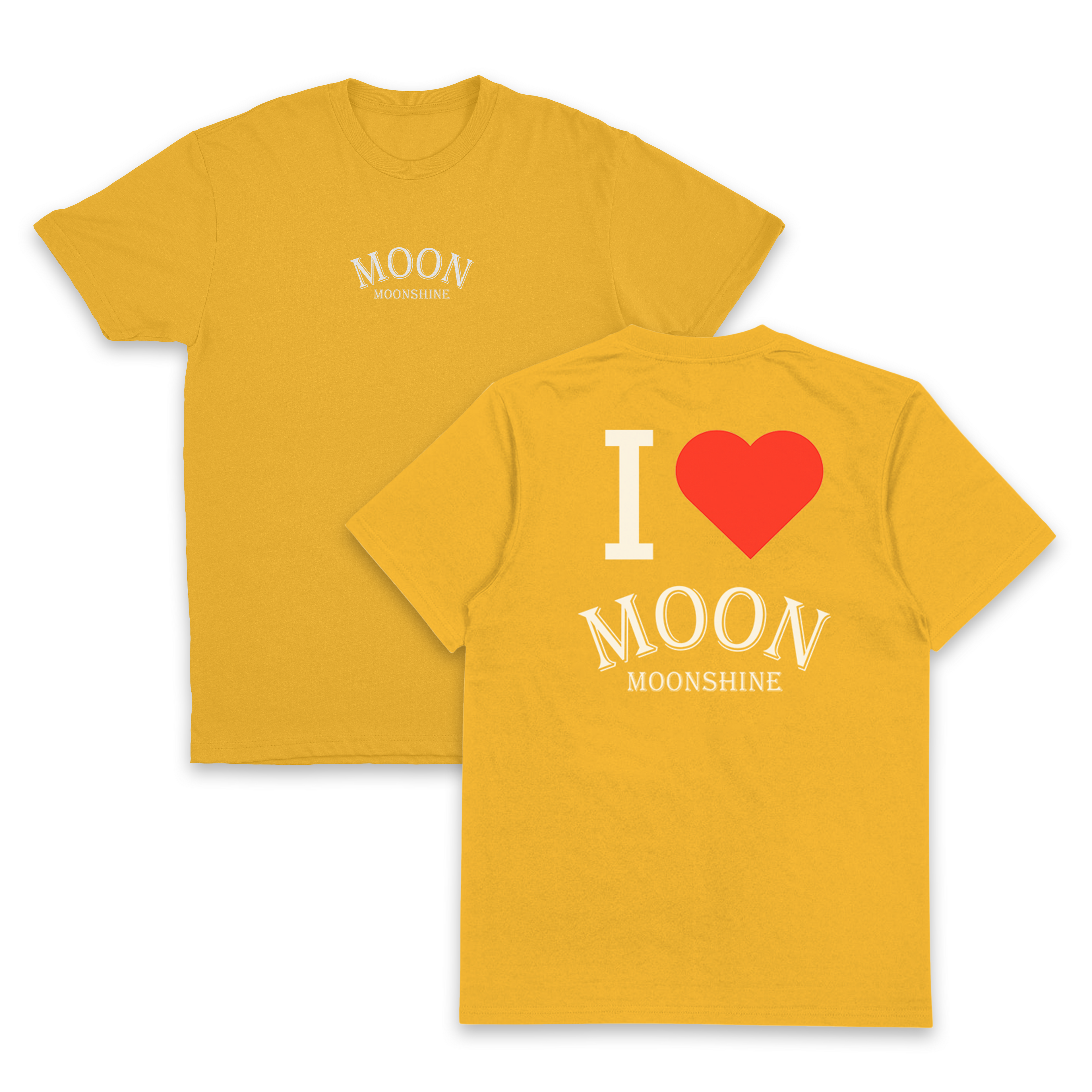 I Heart Moon Moonshine T-Shirt (Backprint)