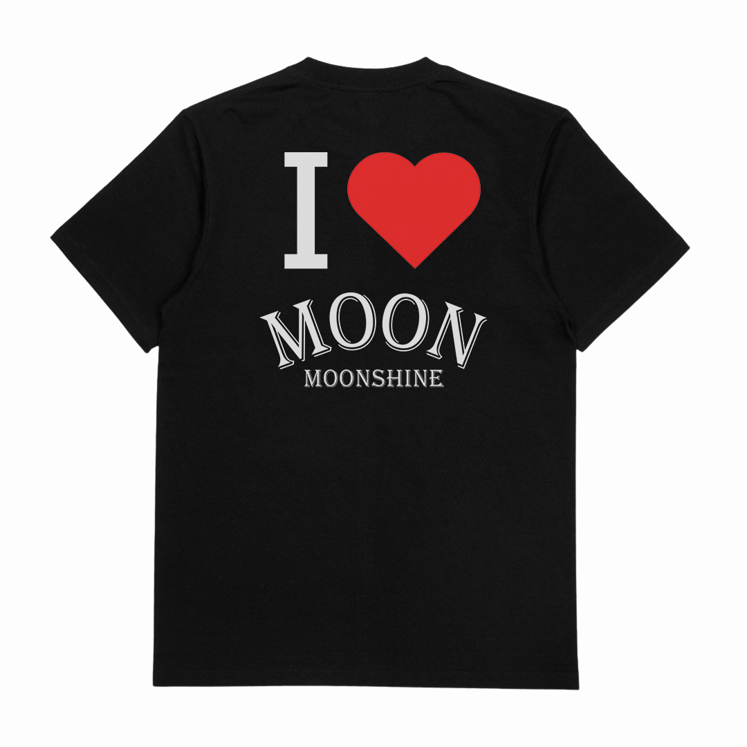 I Heart Moon Moonshine T-Shirt (Backprint)