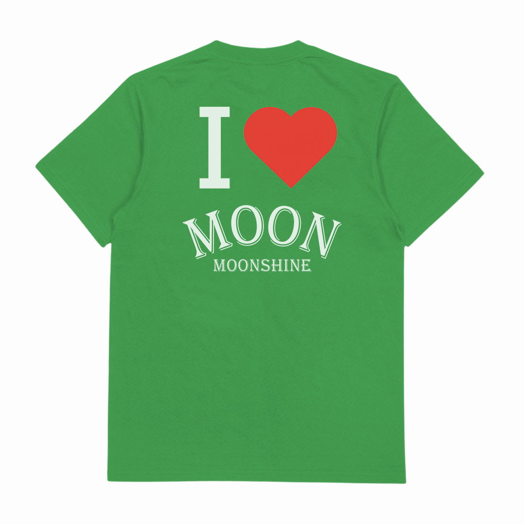 I Heart Moon Moonshine T-Shirt (Backprint)