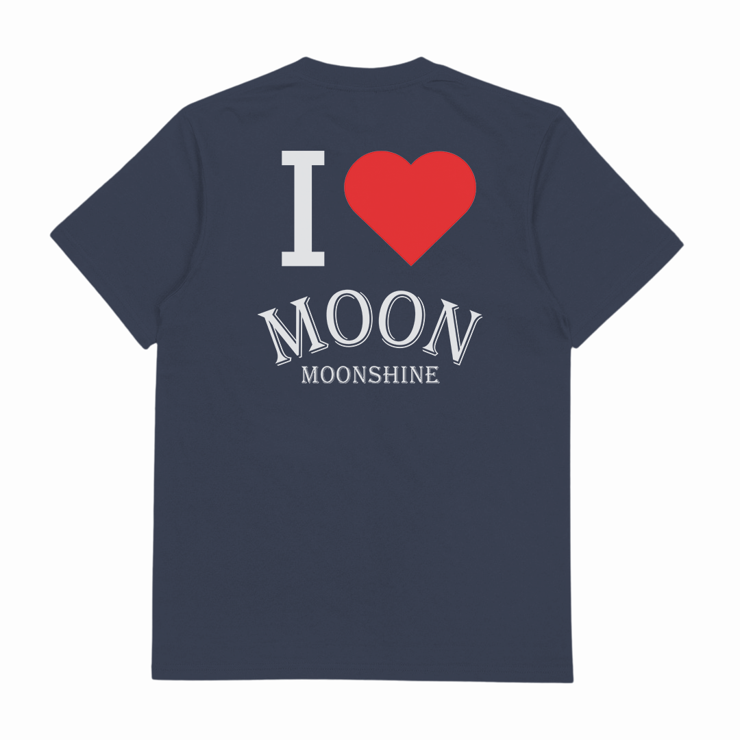 I Heart Moon Moonshine T-Shirt (Backprint)