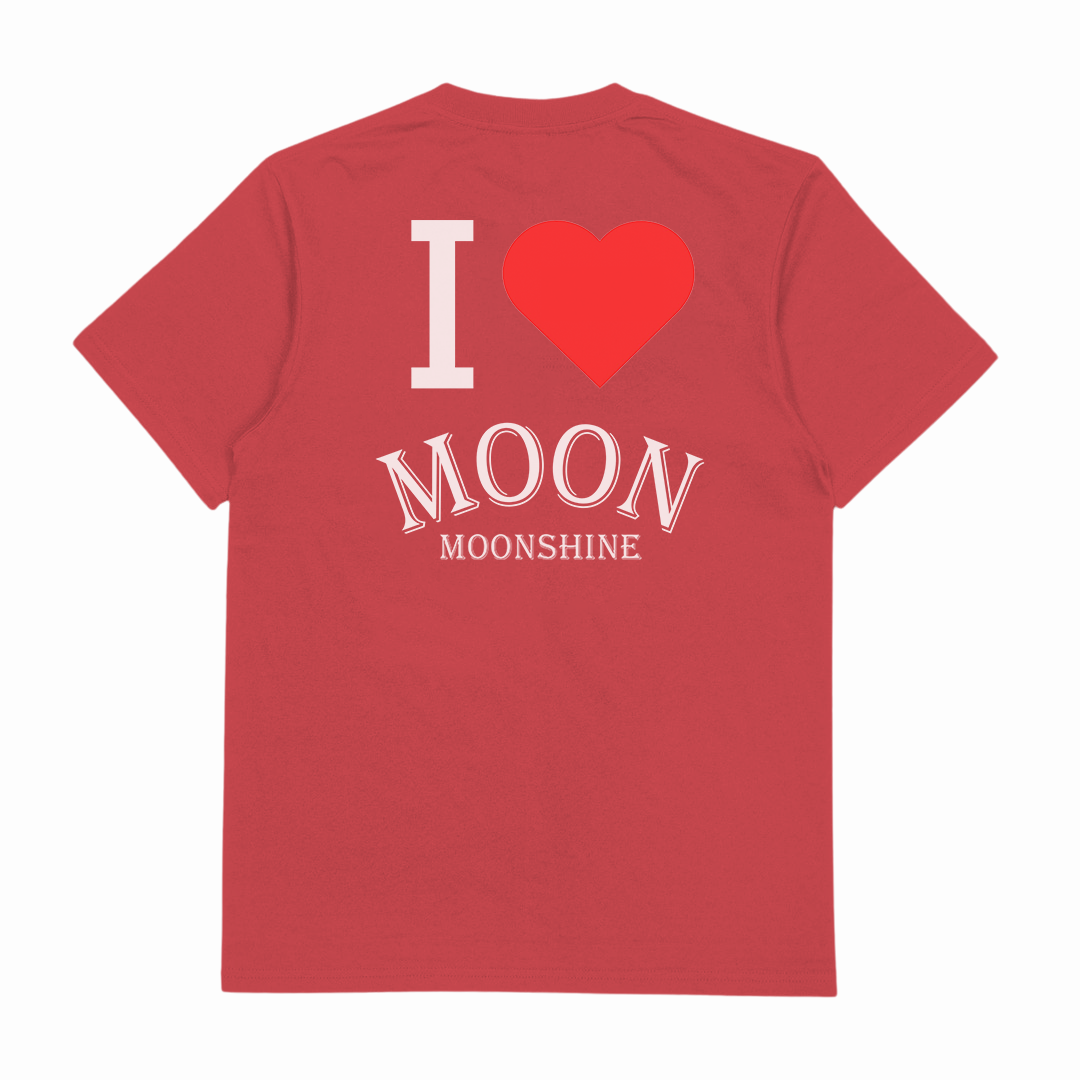 I Heart Moon Moonshine T-Shirt (Backprint)