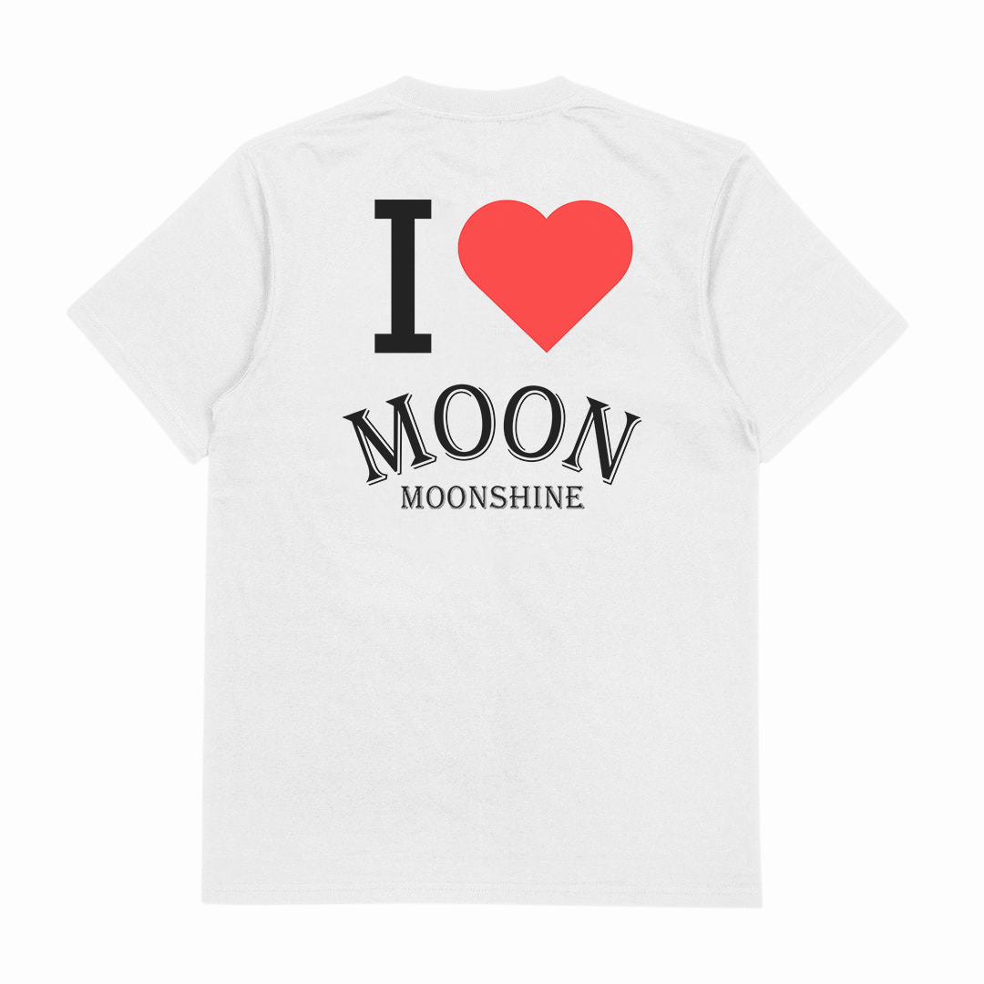 I Heart Moon Moonshine T-Shirt (Backprint)