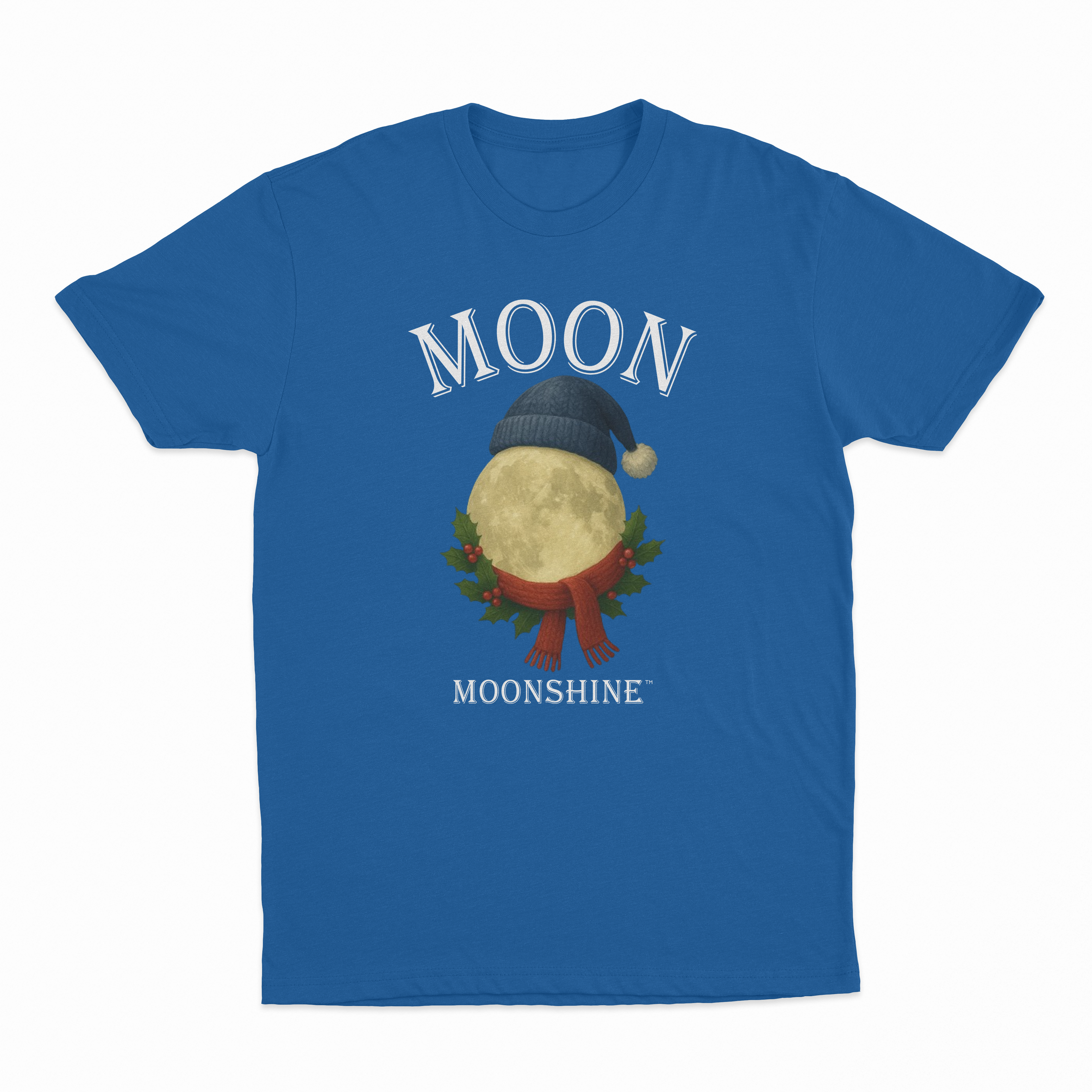 Moon Moonshine Christmas Graphic Logo T-Shirt