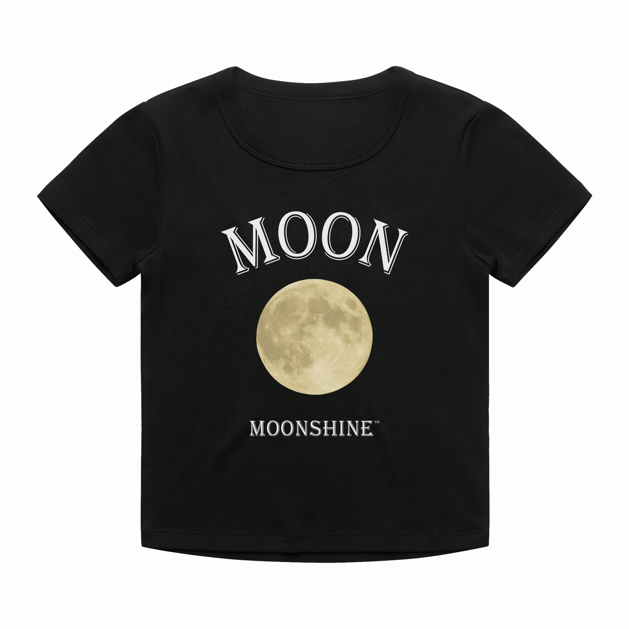 Moon Moonshine Graphic Logo Baby Tee